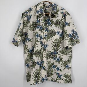 Reyn Spooner Multicolor Tropical Floral Short Sleeve Button Down Shirt Large